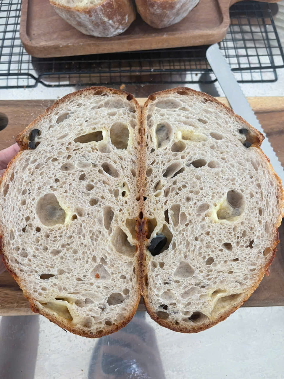 Cheese & Olive sourdough thủ công